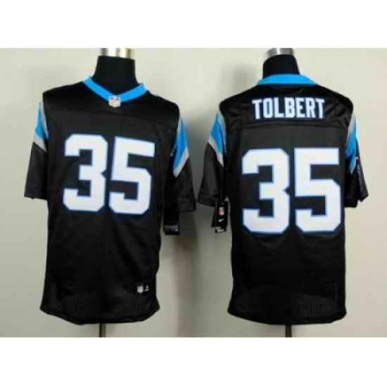 Nike Carolina Panthers 35 Mike Tolbert black Elite NFL Jersey